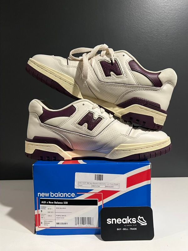 USED SIZE 9M New Balance 550 Aime Leon Dore Purple - Used