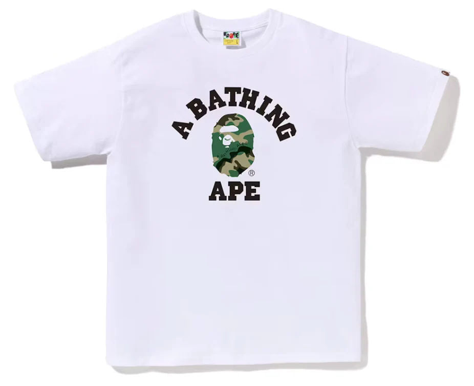 BAPE Woodland Camo College Tee (SS23) White