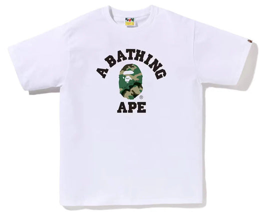 BAPE Woodland Camo College Tee (SS23) White