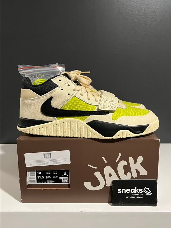 NEW SIZE 10M Jordan Jumpman Jack TR Travis Scott Bright Cactus