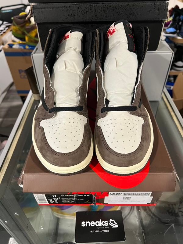 TRIED ON SIZE 11M Jordan 1 Retro High OG SP Travis Scott Mocha - Used
