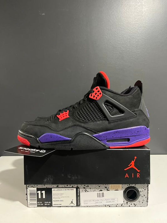 USED SIZE 11M Jordan 4 Retro Raptors (2018) - Used