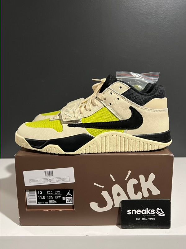 NEW SIZE 10M Jordan Jumpman Jack TR Travis Scott Bright Cactus