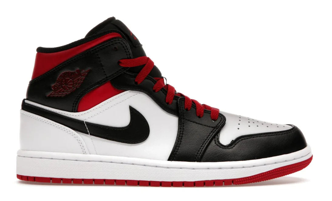 Jordan 1 Mid Gym Red Black Toe