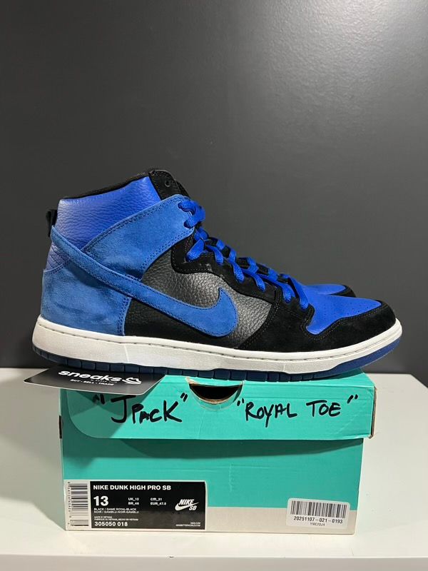 USED SIZE 13M Nike SB Dunk High J Pack Royal - Used