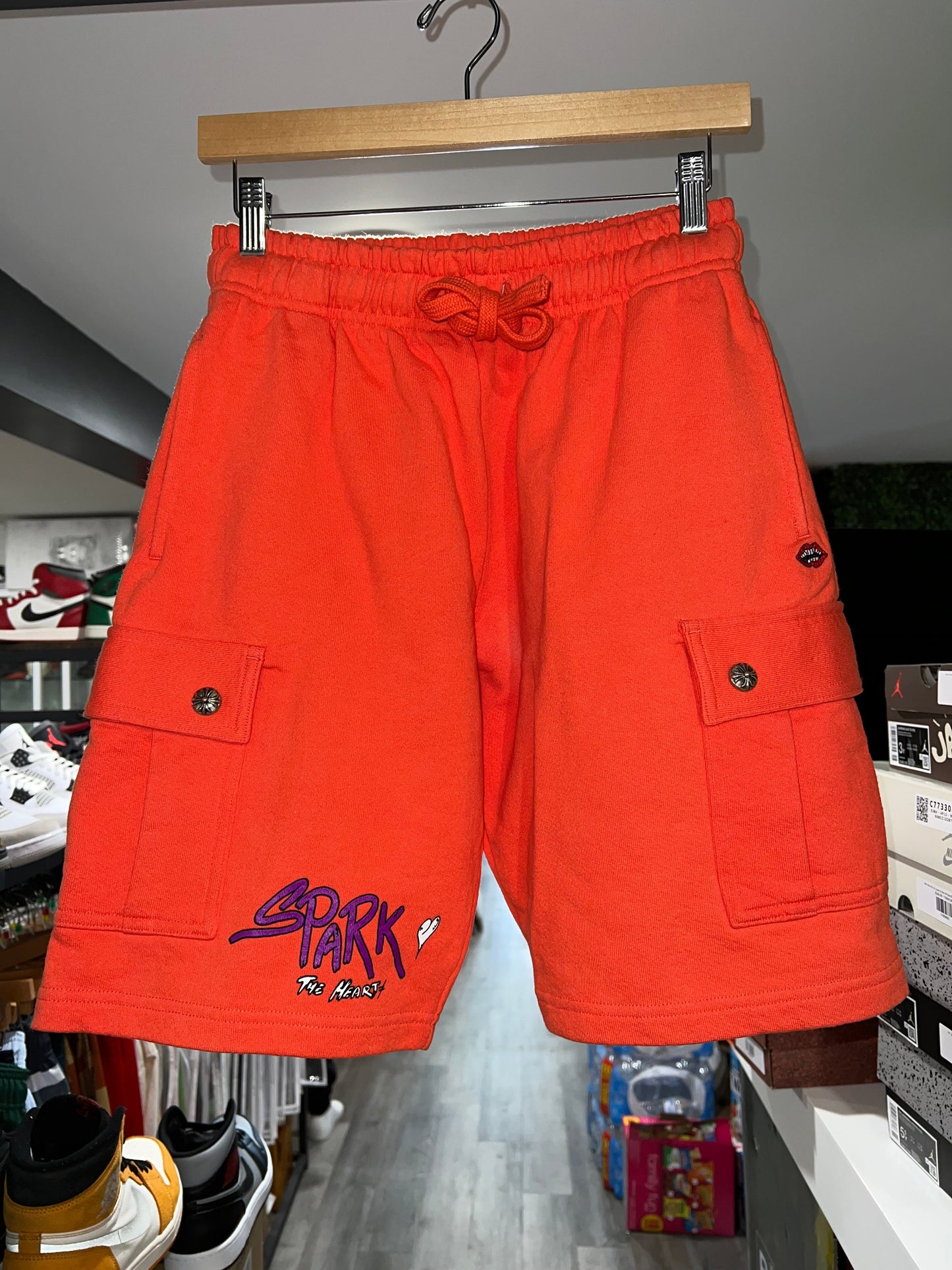 Chrome Hearts Matty Boy Sick Heart Sweatshorts Red
