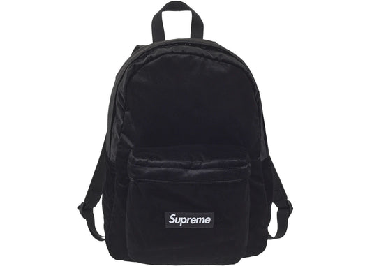 NEW Supreme Velvet Backpack Black