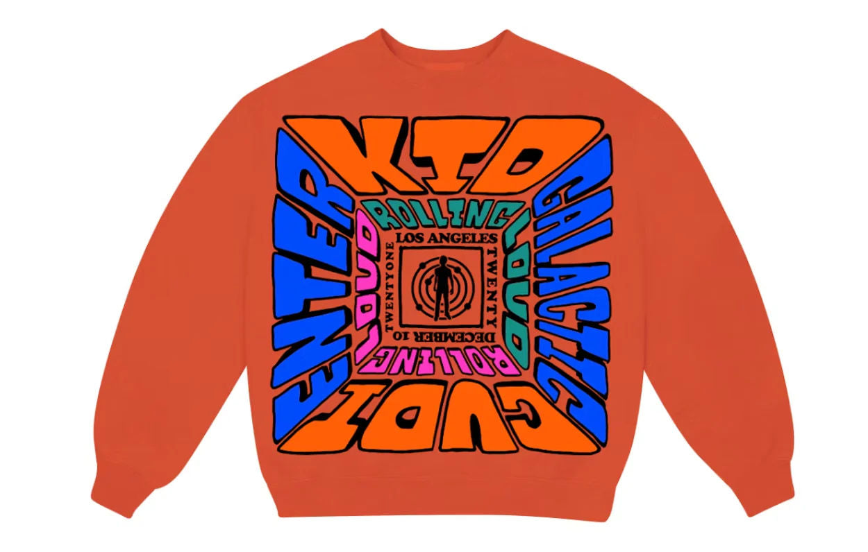 Kid Cudi Entergalactic Live Crewneck Orange
