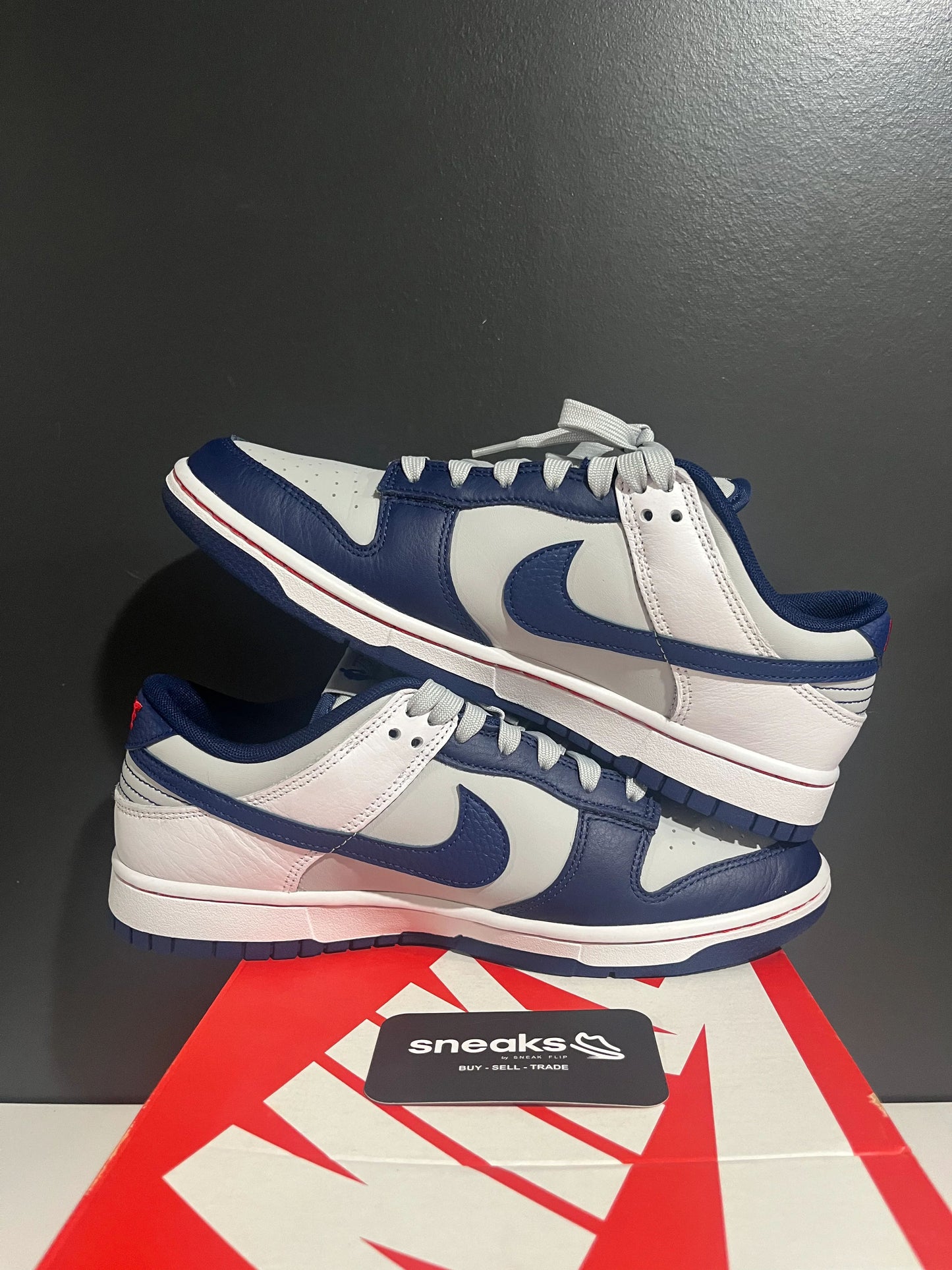 USED SIZE 9M Nike Dunk Low EMB NBA 75th Anniversary Brooklyn Nets - Used