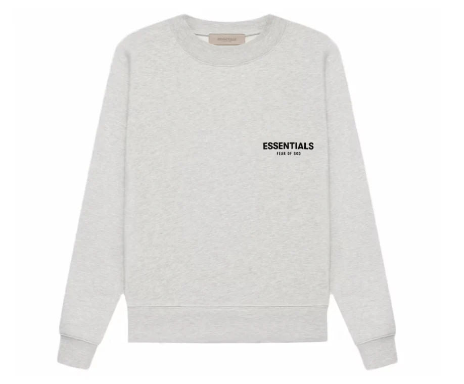 Fear of God Essentials Core Collection Pullover Crewneck Light Heather Oatmeal