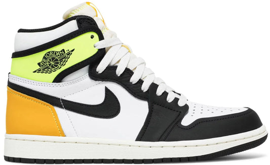 Jordan 1 Retro High White Black Volt University Gold