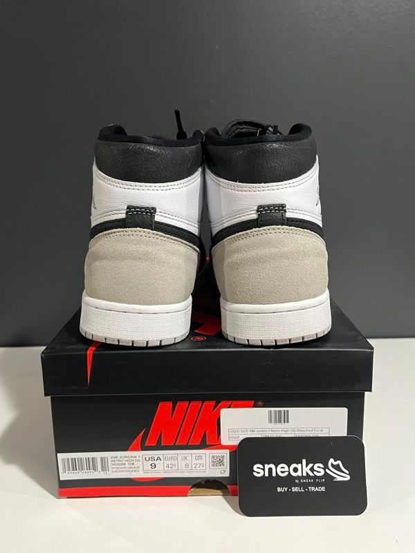 USED SIZE 9M Jordan 1 Retro High OG Bleached Coral - Used