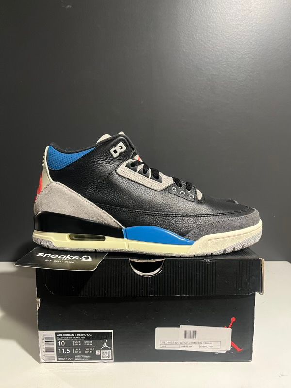 USED SIZE 10M Jordan 3 Retro OG Rare Air - Used