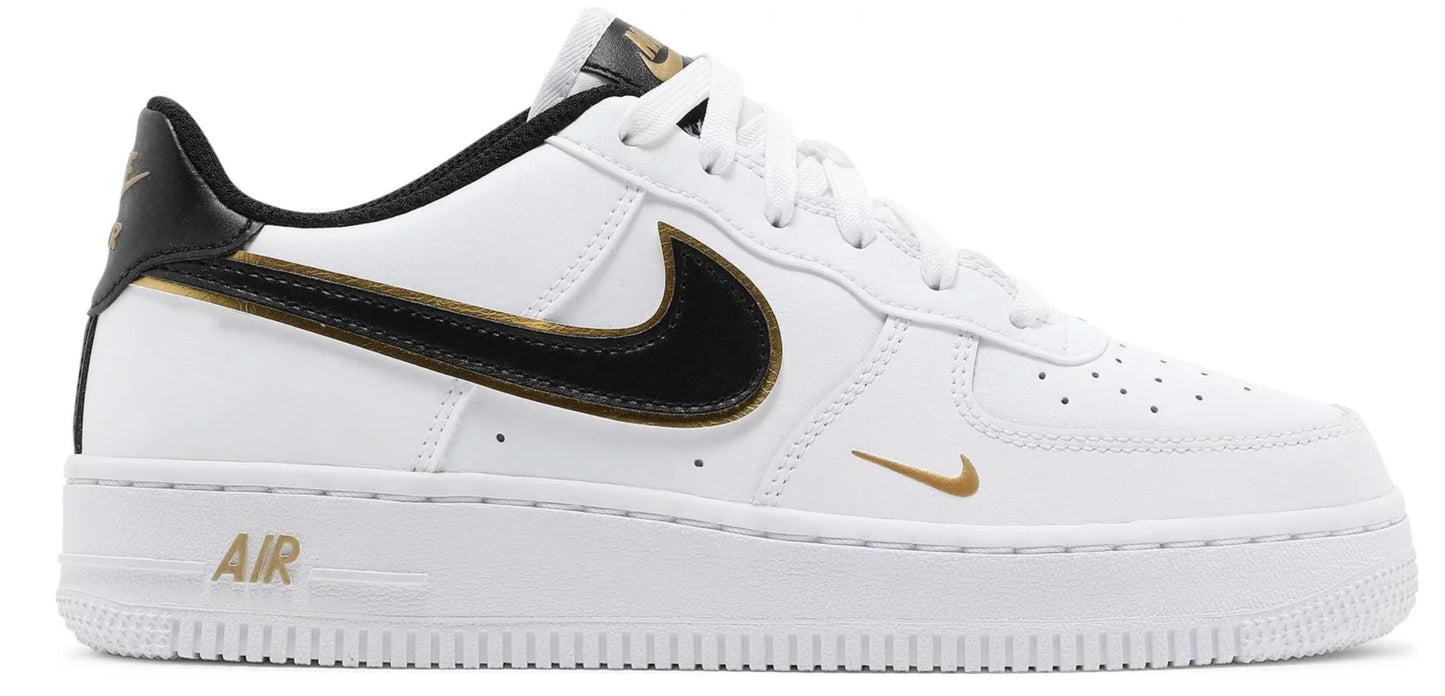 Nike Air Force 1 Low '07 LV8 Double Swoosh White Metallic Gold (GS)