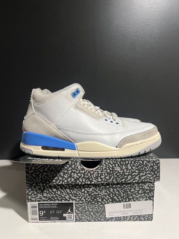USED SIZE 9.5M Jordan 3 Retro Lucky Shorts - Used