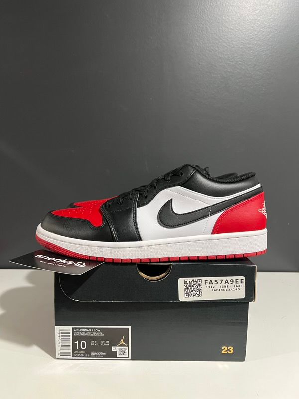 USED SIZE 10M Jordan 1 Low Bred Toe 2.0 - Used