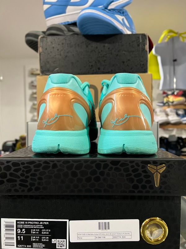 NEW SIZE 9.5M Nike Kobe 6 Protro Jalen Brunson Statue of Liberty