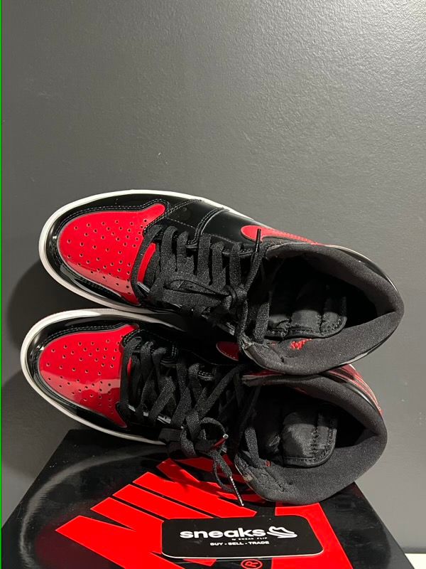 USED SIZE 9M Jordan 1 Retro High OG Patent Bred - Used