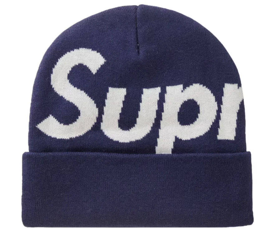 Supreme Big Logo Beanie Beanie (FW23) Navy