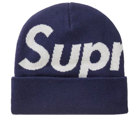 Supreme Big Logo Beanie Beanie (FW23) Navy