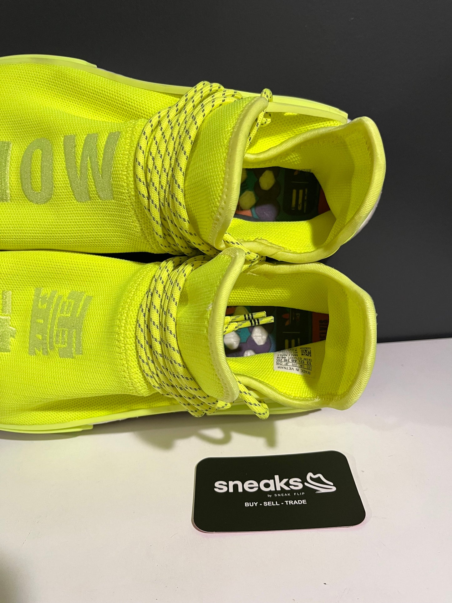 adidas NMD Hu Trail Pharrell Now Is Her Time Solar Yellow - Used