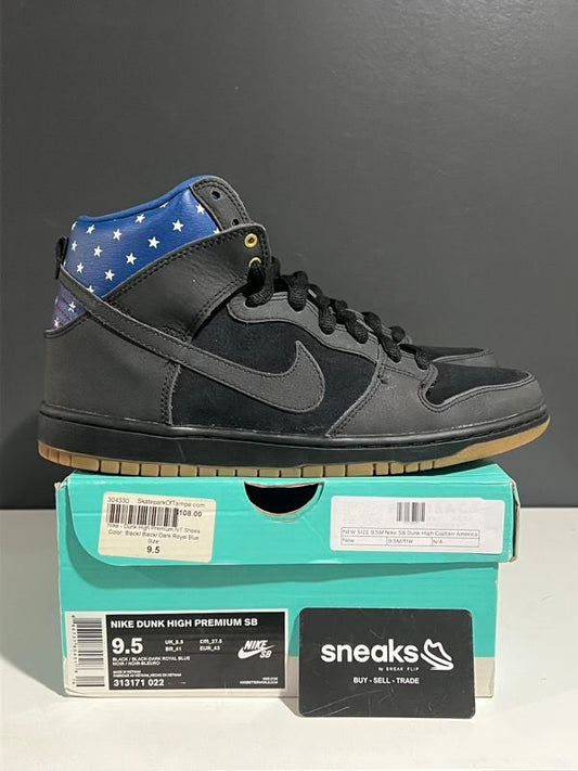 NEW SIZE 9.5M Nike SB Dunk High Captain America