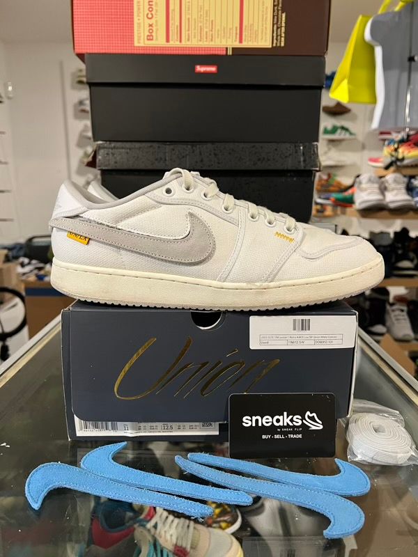 USED SIZE 11M Jordan 1 Retro AJKO Low SP Union White Canvas - Used