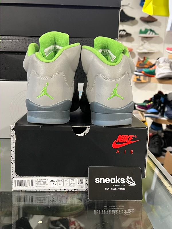 USED SIZE 7Y Jordan 5 Retro Green Bean (2022) (GS) - Used