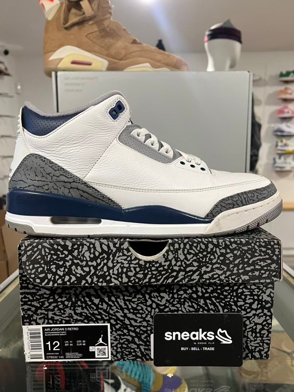 USED Jordan 3 Retro Midnight Navy - Used