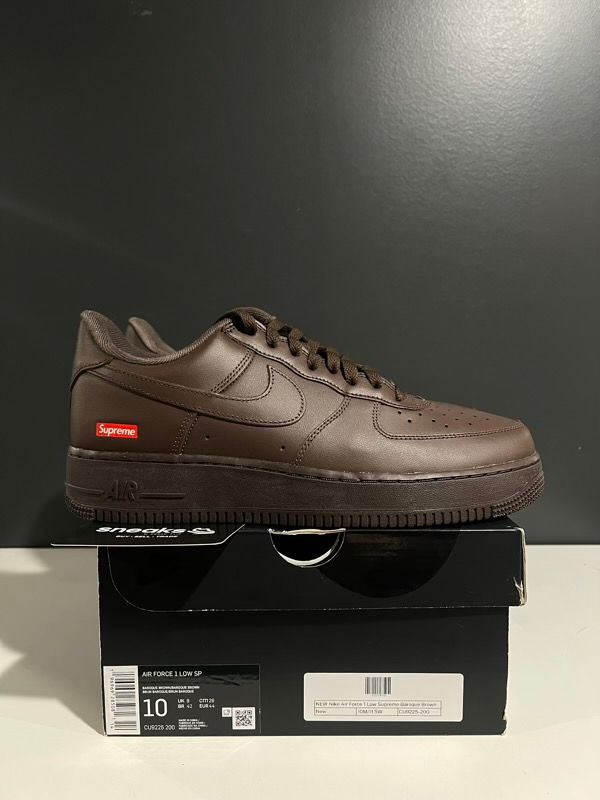 NEW SIZE 10M Nike Air Force 1 Low Supreme Baroque Brown