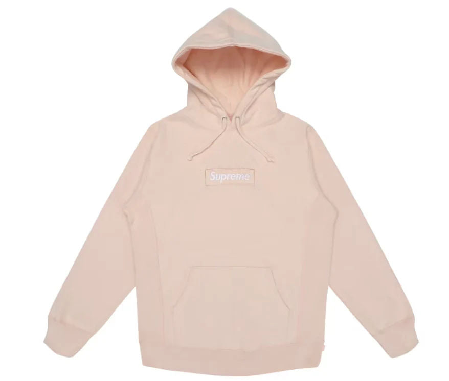 Supreme Box Logo Hoodie Peach