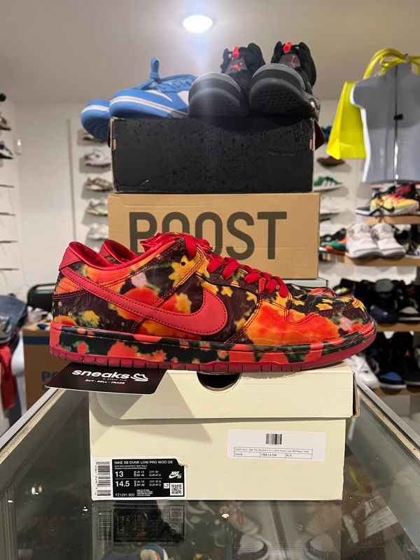 USED SIZE 13M The Wizard of Oz x Nike Dunk Low SB Poppy Field - Used