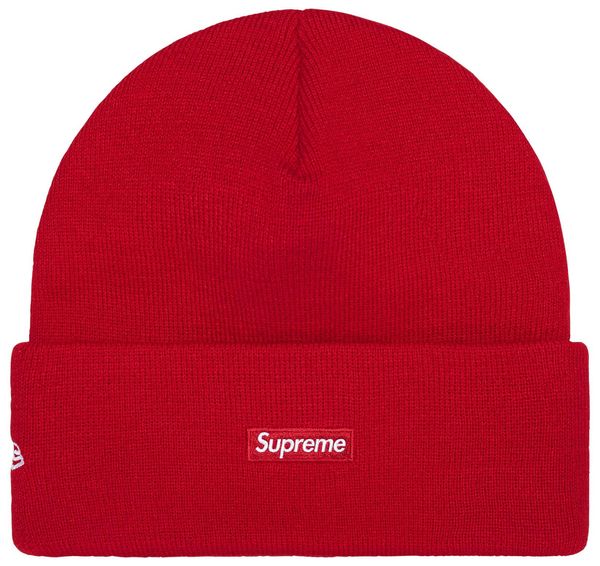 Supreme New Era Tribal S Logo Beanie Red