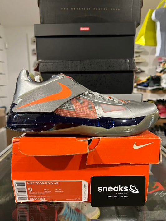 USED SIZE 9M Nike KD 4 Galaxy AS (2012) - Used Damaged Box