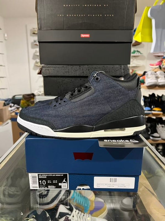 NEW SIZE 10M Jordan 3 Retro Levi’s Indigo