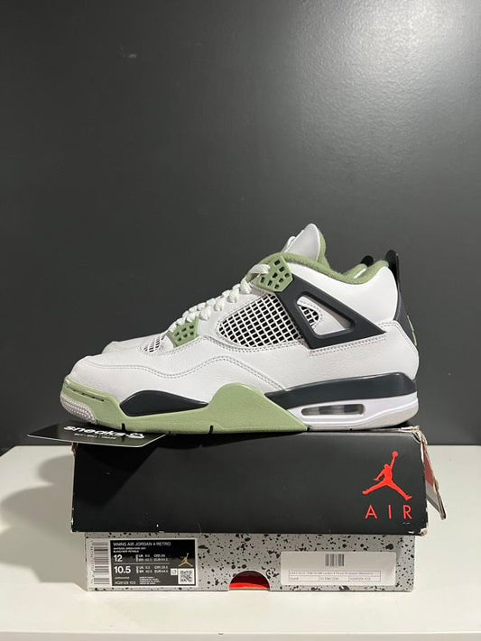 USED SIZE 12W/10.5M Jordan 4 Retro Seafoam (Women's) - Used