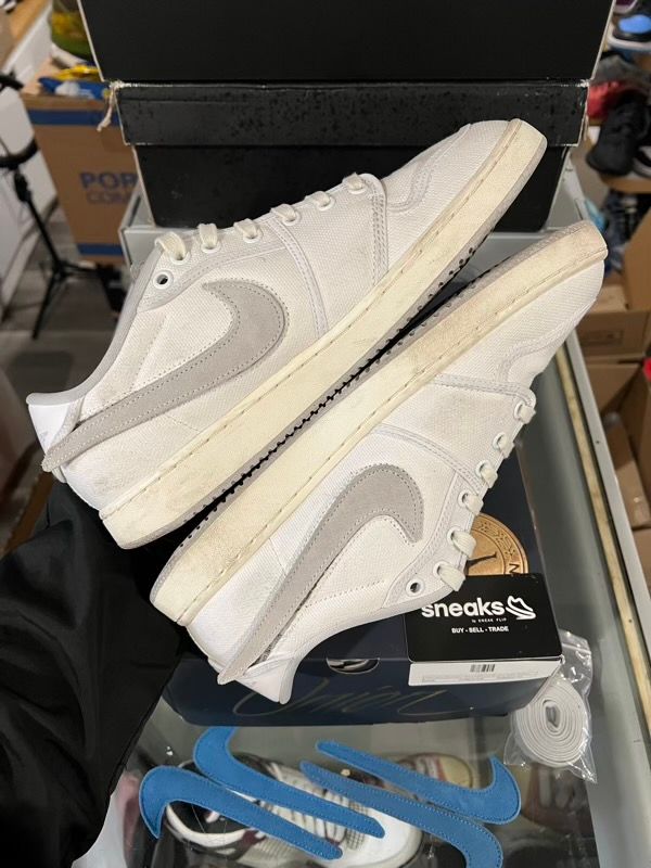 USED SIZE 11M Jordan 1 Retro AJKO Low SP Union White Canvas - Used