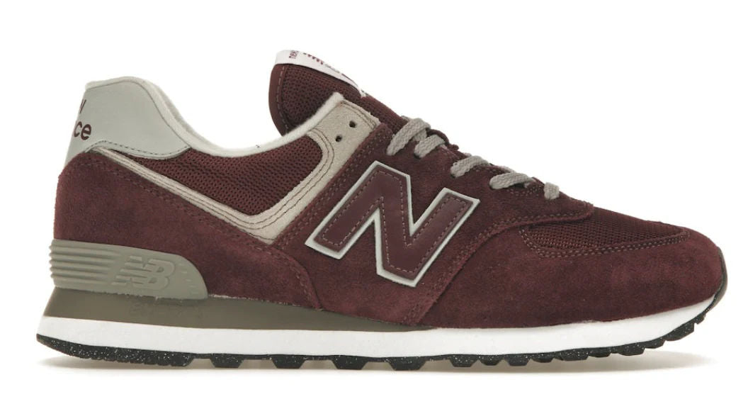 New Balance 574 Burgundy White