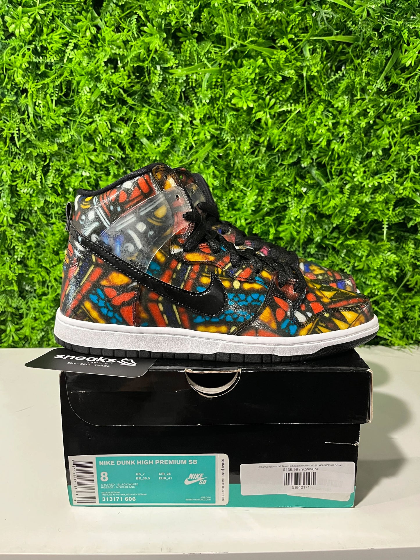Nike SB Dunk High Concepts Stained Glass - Used