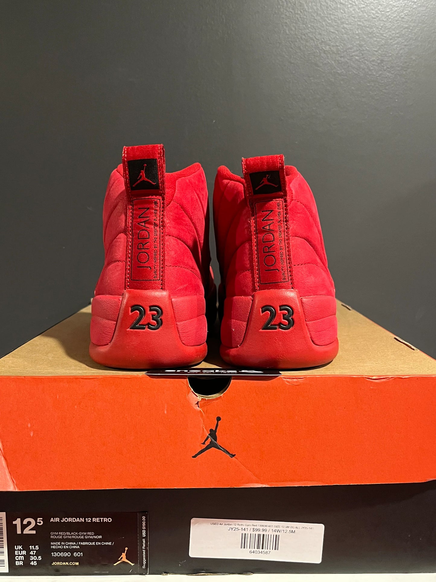 Jordan 12 Retro Gym Red (2018) - Used