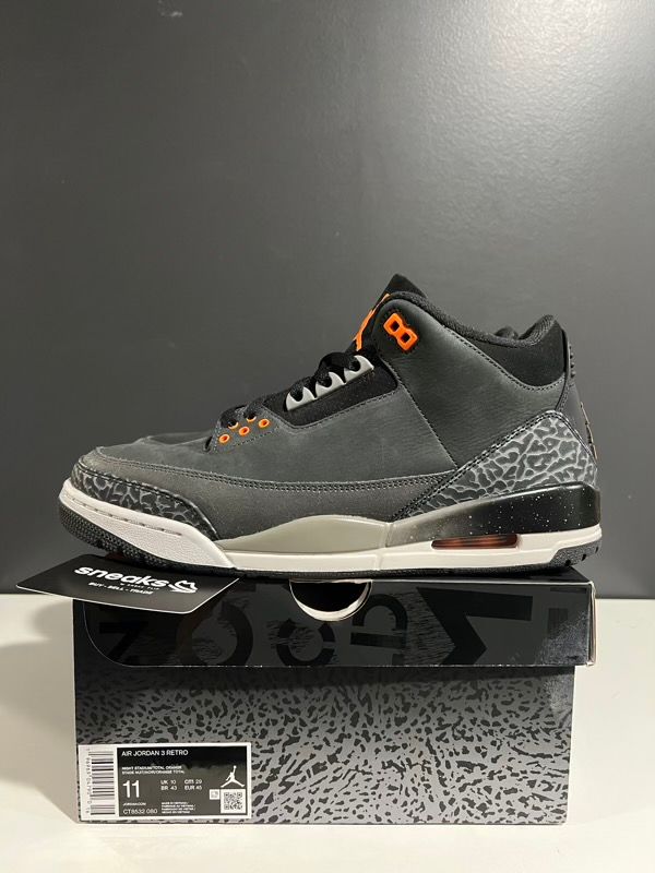 USED SIZE 11M Jordan 3 Retro Fear Pack (2023) - Used