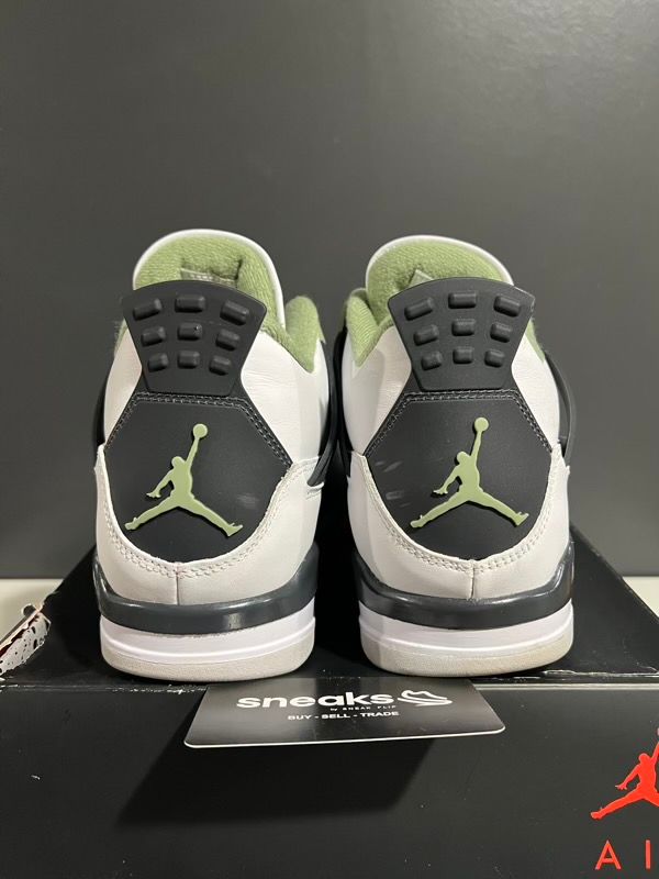 USED SIZE 12W/10.5M Jordan 4 Retro Seafoam (Women's) - Used