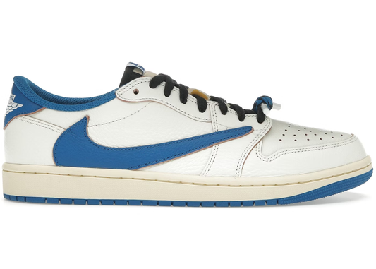 NEW Jordan 1 Retro Low OG SP Fragment x Travis Scott Sail Military Blue DM7866-104